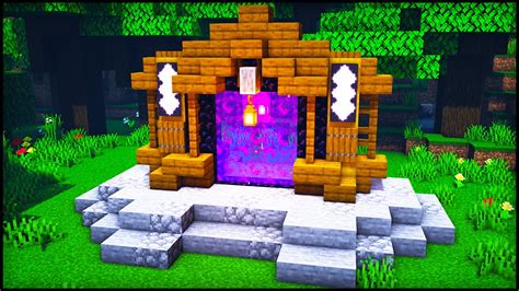 minecraft nether portal design how to build a cool nether portal tutorial creeper gg