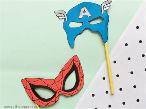 Superhero Mask Craft Messy Little Monster