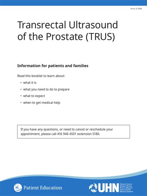 Transrectal Ultrasound Of The Prostate Trus Pdf Prostate Cancer
