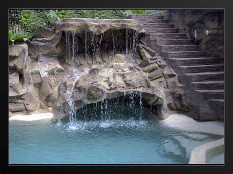 Waterfall And Pool With A Cave Pool Waterfall Amazing
