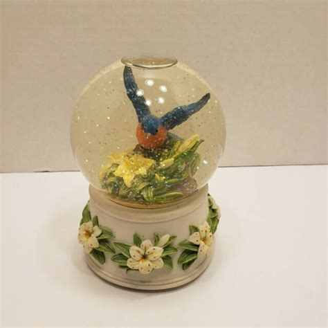 Vintage Seymour Mann Hummingbird Water Snow Globe Musical Ebay