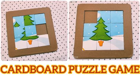 How To Make Puzzle Game For Kids Diy Cardboard Puzzle Game For Kids
