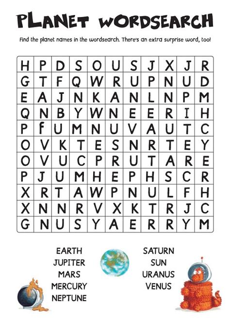 Astronomy Activity Outer Space Word Search Space Word