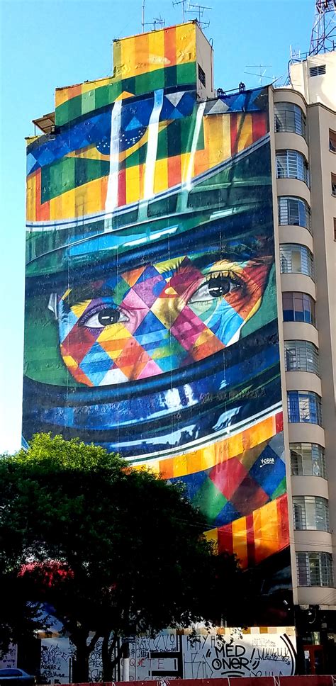 São Paulo Brasil Amazing Street Art And Graffiti Mural By The