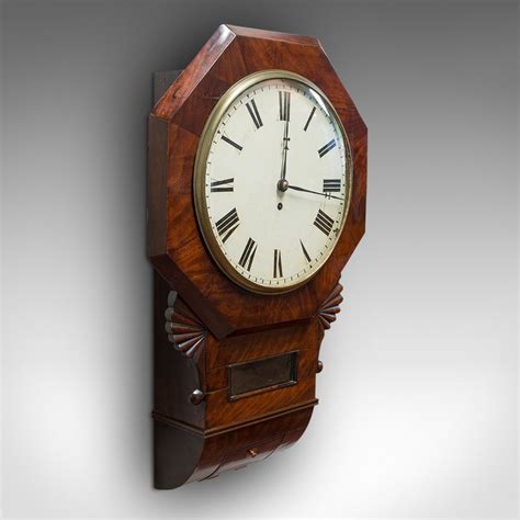 Antiques Atlas Antique Drop Dial Wall Clock English Timepiece