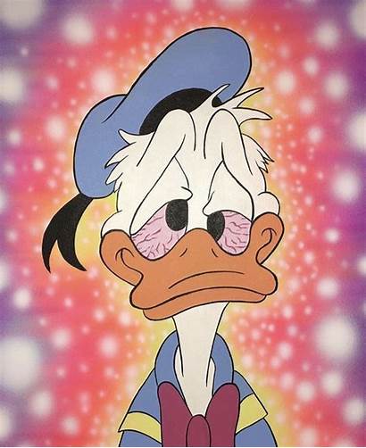 Trippy Donald Painting Canvas Disney Dazed Confused