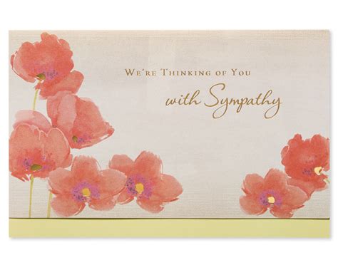 A brand new sympathy greetings card printed from an original illustration, on luxury italian tintoretto gesso card blank inside for your own message. American Greetings Our Deepest Sympathy Card with Foil - Walmart.com - Walmart.com