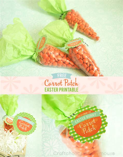 Craftaholics Anonymous® Free Carrot Patch Easter Printable