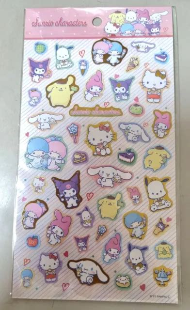 New Sanrio Hello Kitty My Melody Kikirara Chinnamon Stickers Set Japan