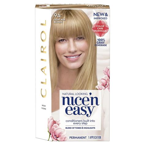 Clairol Nice N Easy Permanent Hair Dye 9a Natural Light Ash Blonde