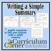 Writing a Simple Summary - The Curriculum Corner 123