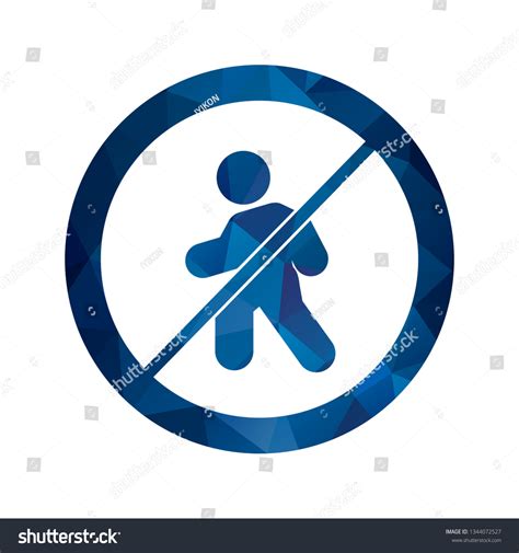 Illustration No Entry Pedestrians Icon Stock Illustration 1344072527