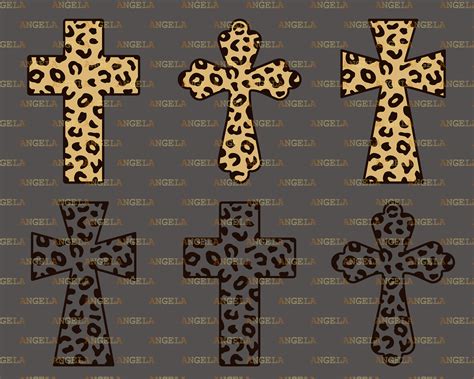 Leopard Cross Svg Cross Svg Cheetah Print Cross Bundle Etsy