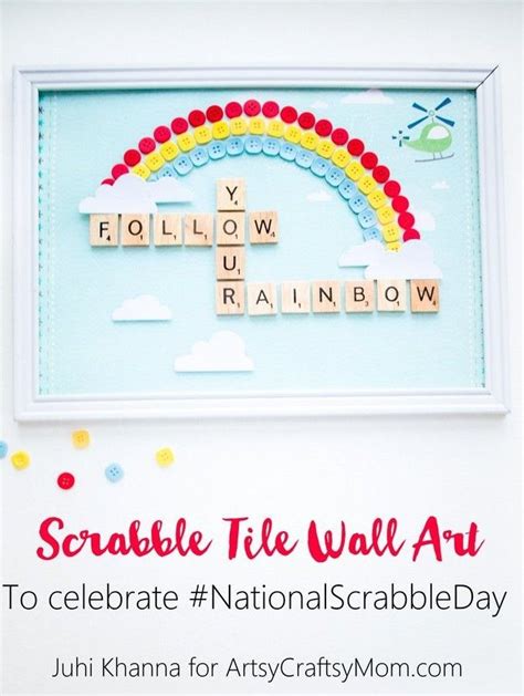 Diy Scrabble Tile Craft Follow Your Rainbow Nursery Wall Art