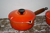 Vintage Orange Le Creuset Cookware Vintage Covered Pot 18 Pots