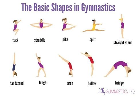 The Basic Shapes In Gymnastics Gymnastics Lessons Gymnastics Workout Gymnastics Training