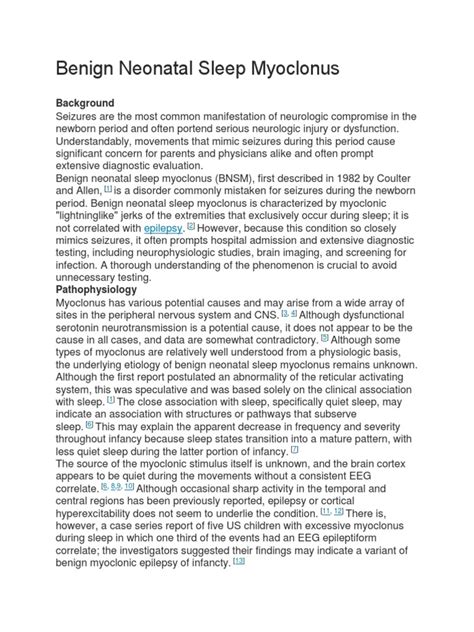 benign neonatal sleep myoclonus pdf epilepsy medical diagnosis