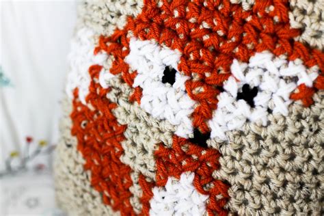 How To Cross Stitch On Crochet And Parkers Fox Pillow Sewrella