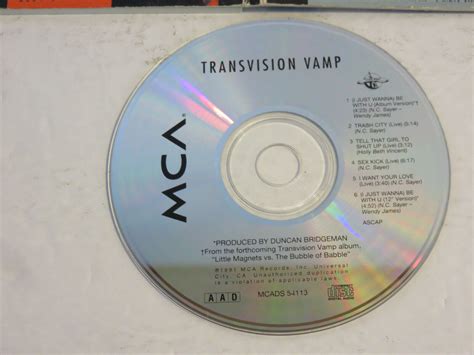 Transvision Vamp Maxi Single 5 Tracks B With U Trash City Sex Kick Want Love Cd Ebay