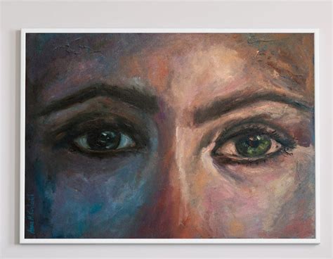 Contemporary Artwork Woman Large Portrait In Oil Fine Art Etsy