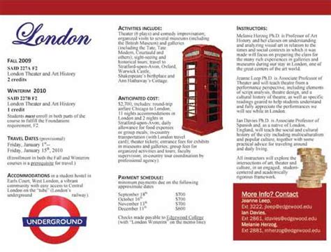 Learning English London Brochure