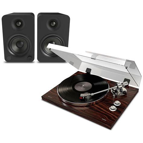 Ion Pro Bt500 Record Player Package With Kanto Yu4 Powered Speakers