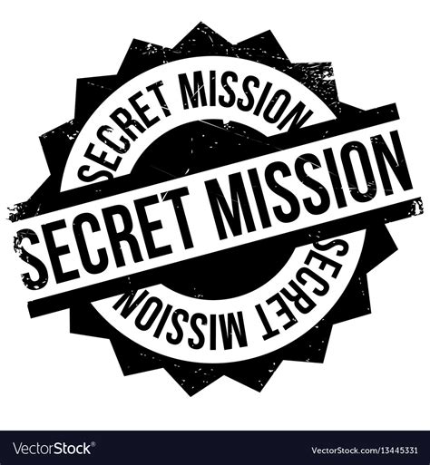 Secret Mission Rubber Stamp Royalty Free Vector Image