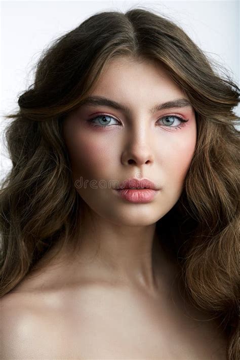 Close Up Beauty Portrait On Dark Background Stock Image Image Of Girl Makeup 143770995