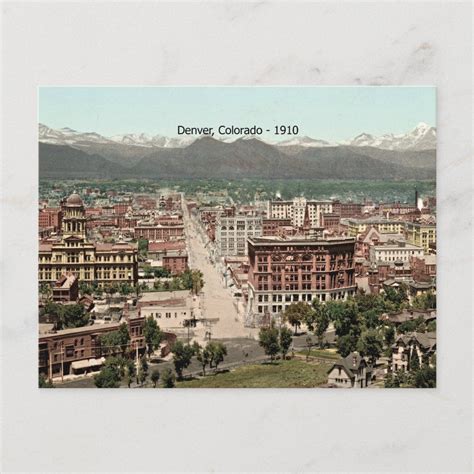 Denver Colorado 1910 Postcard Zazzle Postcard Colorado Denver