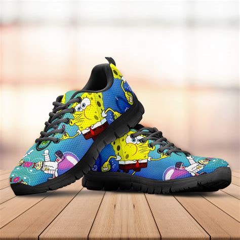 Spongebob Sneaker Squarepants Canvas Shoes Nickelodeon Etsy