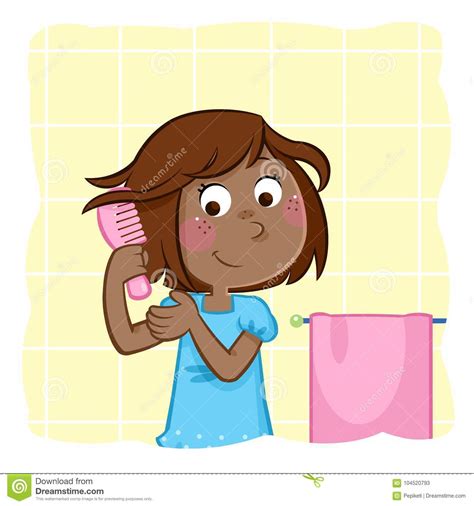 Girl Brushing Hair Clipart 10 Free Cliparts Download Images On