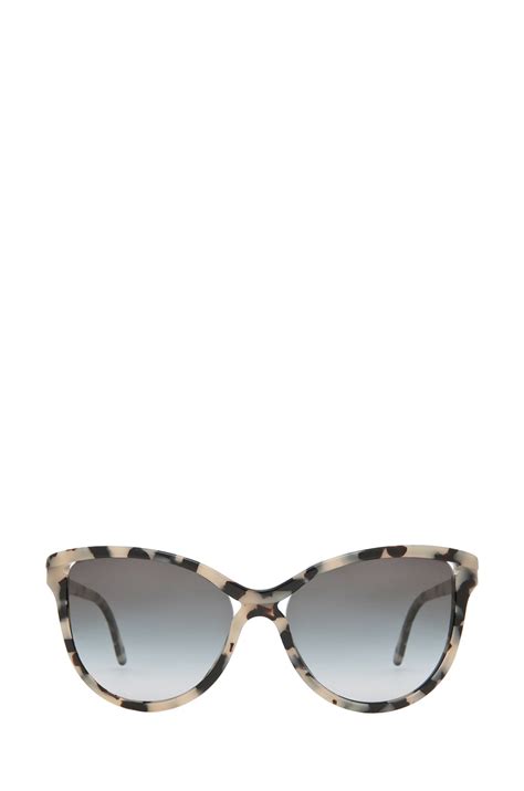 Stella Mccartney Grey Gradient Sunglasses In Grey Spotty Tortoise Fwrd
