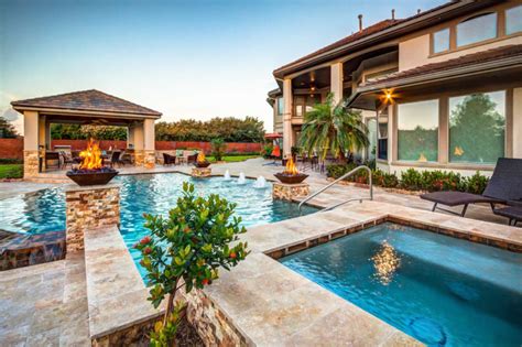 Hot Tub And Custom Pool Off Season Building Benefits Outdoor Kitchen