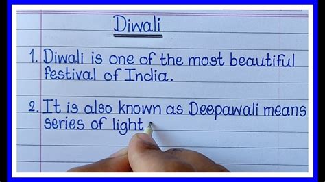 10 Easy Lines On Diwali Festival In Englishshort Essay On Diwali