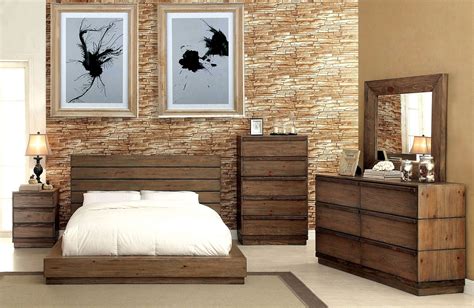 Coimbra Rustic Natural Bedroom Set From Furniture Of