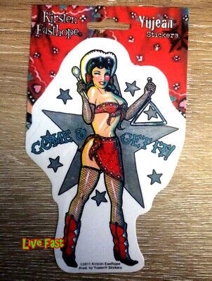 Sexy Cow Girl Pin Up Girl Decal Sticker Come Get It Vintage Rockabilly Retro Ebay