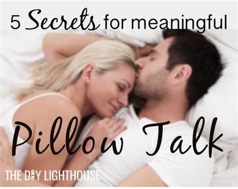Pillow Talk And Building Your Relationship With Your Spouse Five