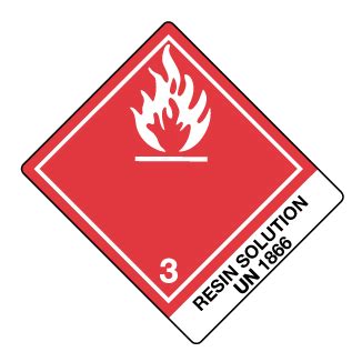 Hazard Class 3 Flammable Liquid Non Worded High Gloss Label