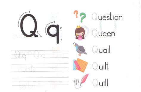 alphabetcapitalandsmallletterQqworksheetforkids  Preschool Crafts