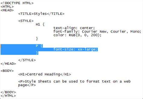 How To Change Color Font And Size Of A Text In Html Images