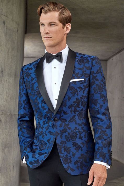 Couture 1901 Cobalt Floral Tuxedo Jacket Separates In 2020 With