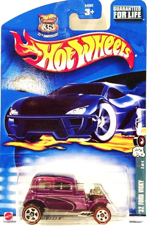Hot Wheels 35th Anniversary 2003 Release 32 Ford Vicky Redlines Mint