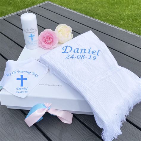 Shop for baby christening gifts and find something special. Christening Bib Blue Hamper | PersonaliseMe @ The Baby ...