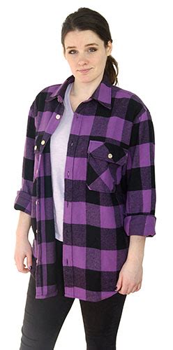 purple plaid flannel shirt