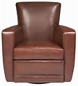 American Leather Ethan Contemporary Swivel Accent Chair | Sprintz ...