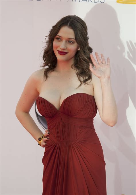 Kat Dennings Very Hot Dress Stills At 64th Primetime Emmy Awards In Los