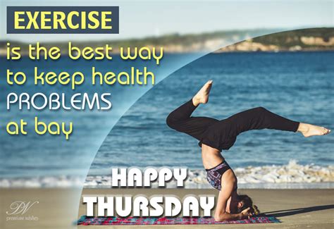 Happy Thursday Exercise Is The Best Way To Health Premium Wishes