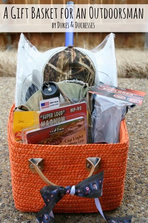 Searching for the cool gifts for outdoorsmen? Gift Basket for an Outdoorsman - Dukes and Duchesses