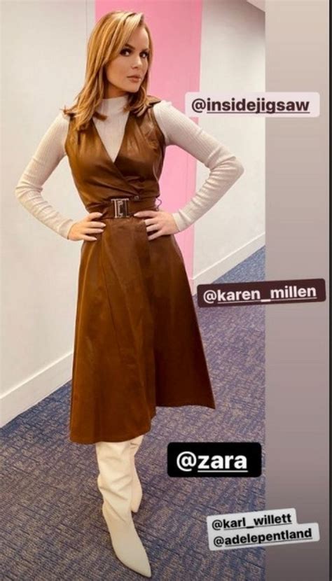 Amanda Holden Suffers Racy Wardrobe Malfunction As Racy Leather Skirt
