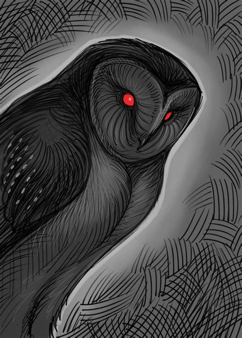 Creepy Owl By Noupie On Deviantart